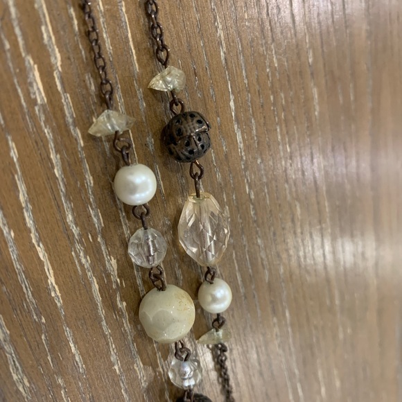 Art nouveau roaring 20s long mix bead necklace - Picture 10 of 11